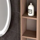 Složení závěsného dřevěného designového koupelnového nábytku z Itálie Genova Viadurini