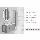 Složení závěsného dřevěného designového koupelnového nábytku z Itálie Genova Viadurini