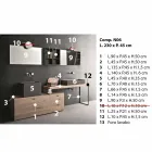 Složení moderní koupelny se zemním designovým nábytkem vyrobeným v Itálii - Farart6 Viadurini