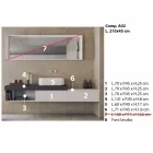 Moderní a pozastavená kompozice designového koupelnového nábytku - Callisi2 Viadurini