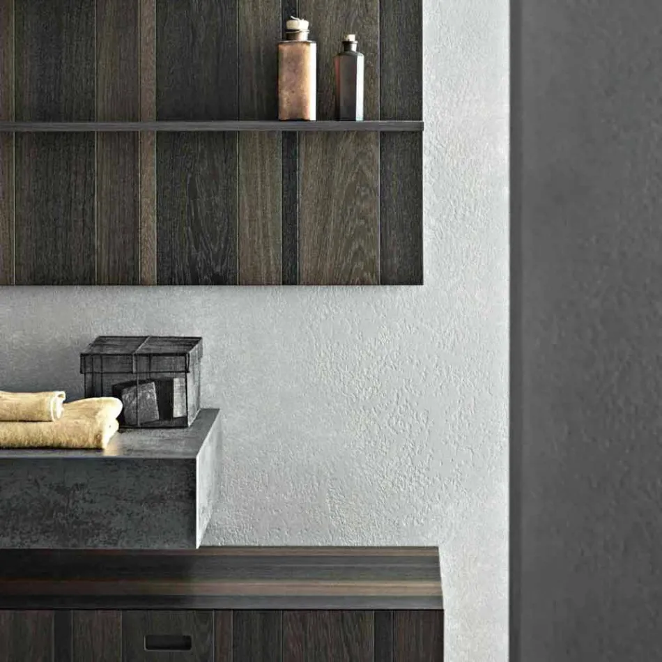 Složení pro závěsnou koupelnu a moderní design vyrobený v Itálii - Farart9 Viadurini