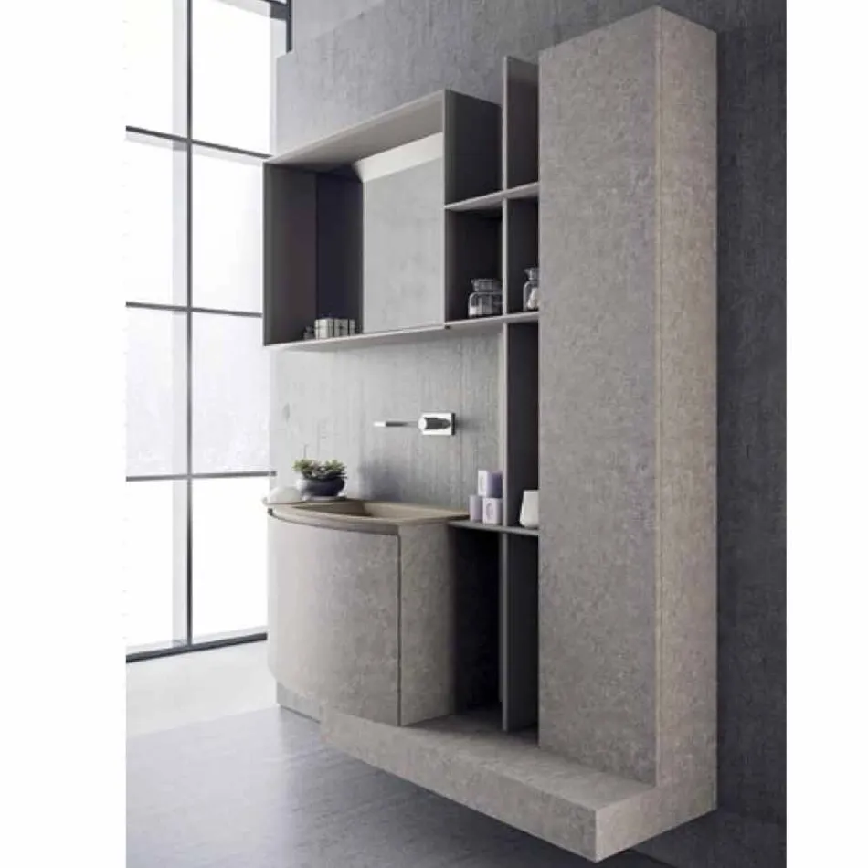 Složení koupelny, zavěšení moderního italského designu - Callisi10 Viadurini