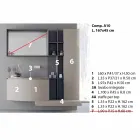 Složení koupelny, zavěšení moderního italského designu - Callisi10 Viadurini