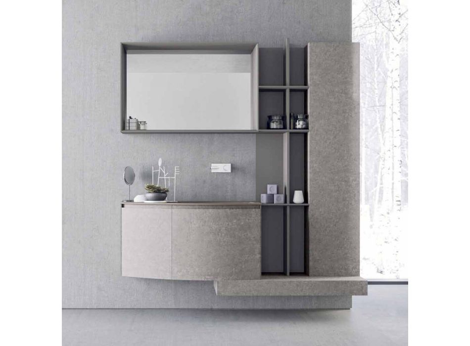 Složení koupelny, zavěšení moderního italského designu - Callisi10 Viadurini
