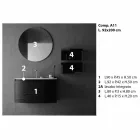 Složení pro závěsnou koupelnu moderního designu vyrobené v Itálii - Callisi11 Viadurini