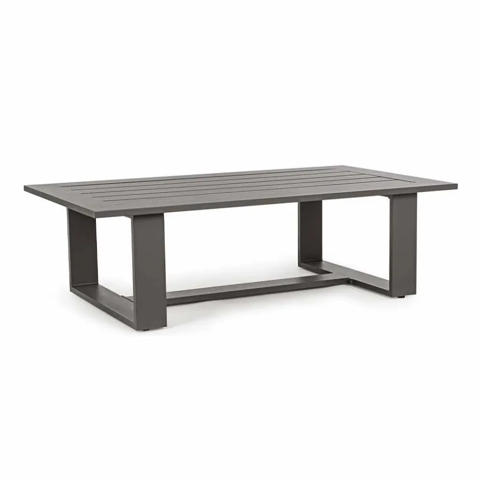 Složení venkovního obývacího pokoje z hliníku s látkovými polštáři - Yoshi Viadurini