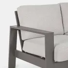 Složení venkovního obývacího pokoje z hliníku s látkovými polštáři - Yoshi Viadurini
