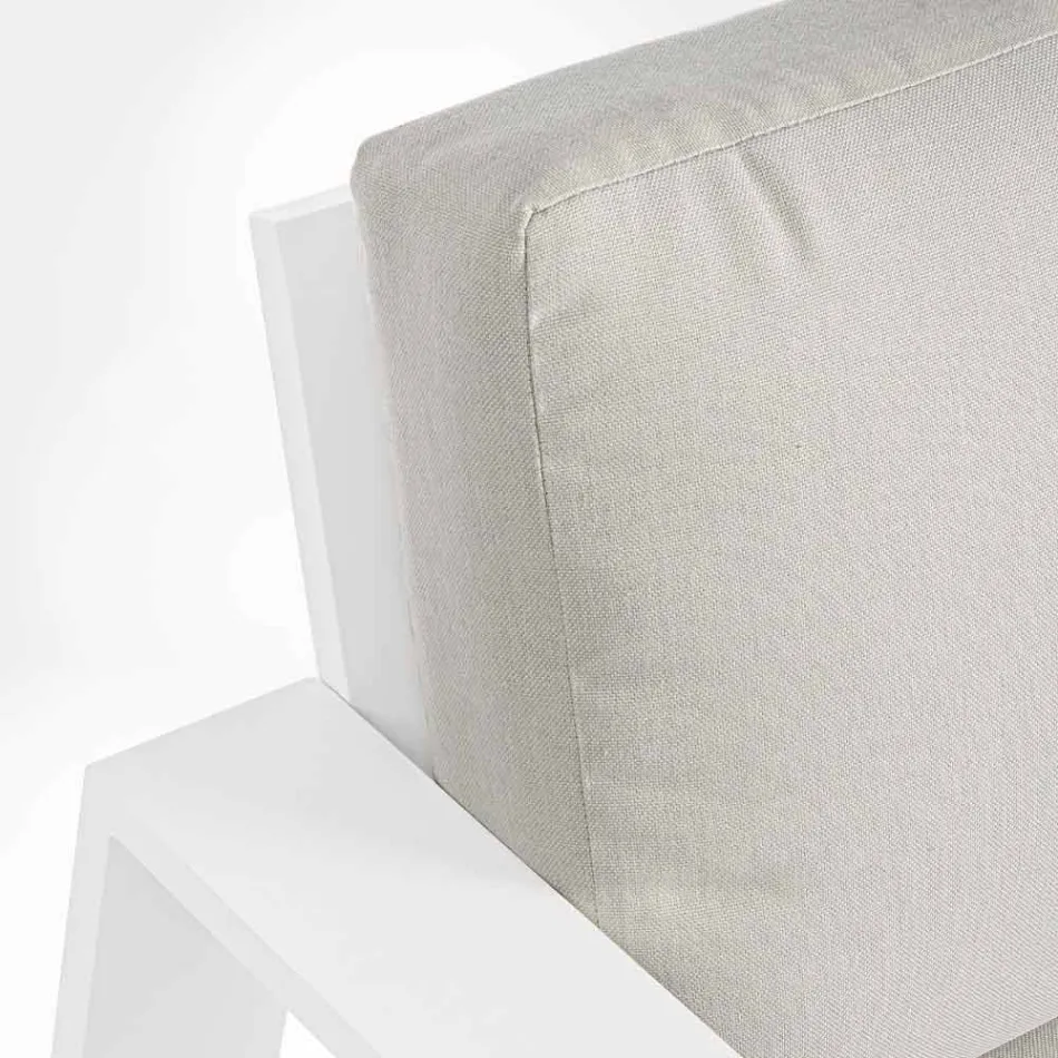 Složení venkovního obývacího pokoje z hliníku s látkovými polštáři - Yoshi Viadurini