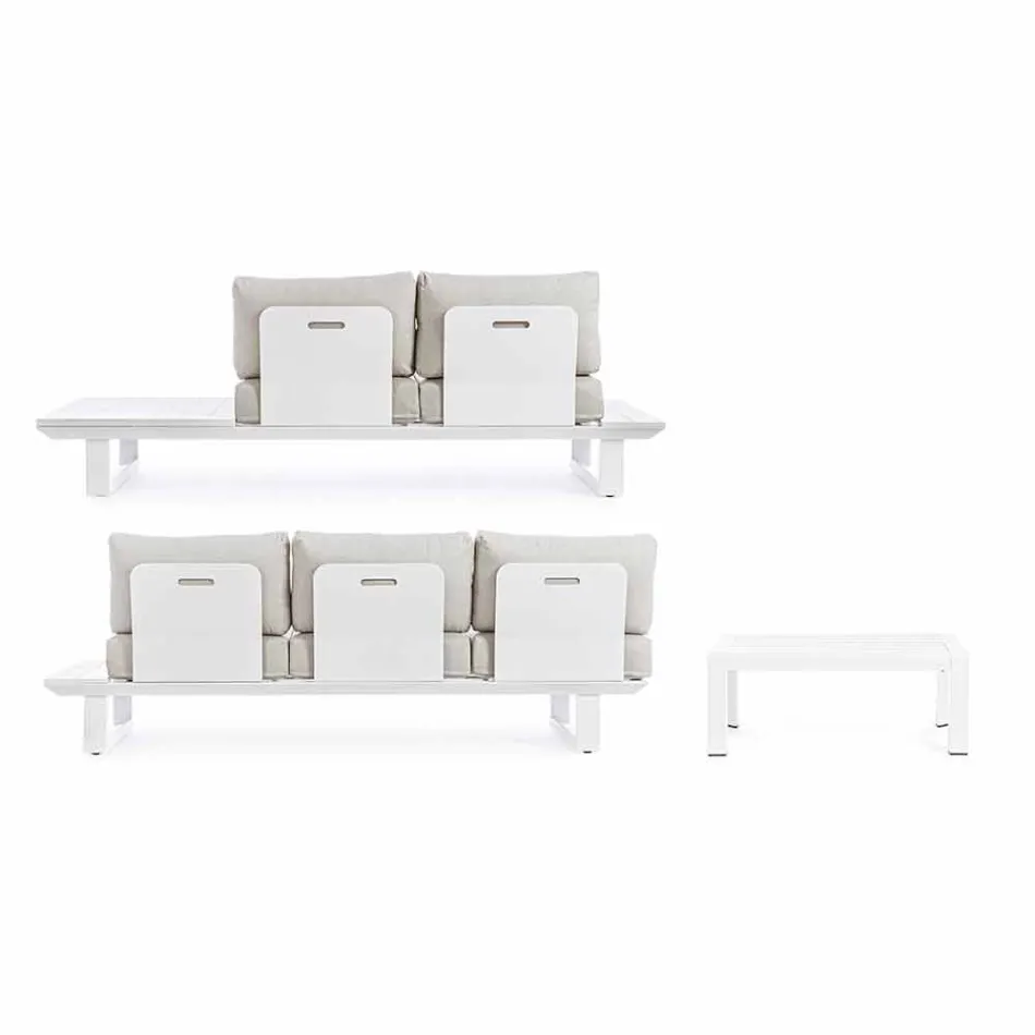 Složení venkovního obývacího pokoje z hliníku a látky Homemotion - Francine Viadurini