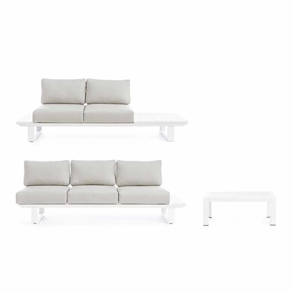 Složení venkovního obývacího pokoje z hliníku a látky Homemotion - Francine Viadurini