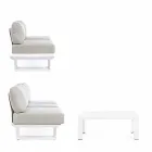 Složení venkovního obývacího pokoje z hliníku a látky Homemotion - Francine Viadurini