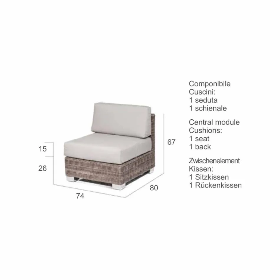 Složení žijící od řemesla zahrada Ania, moderní design Viadurini