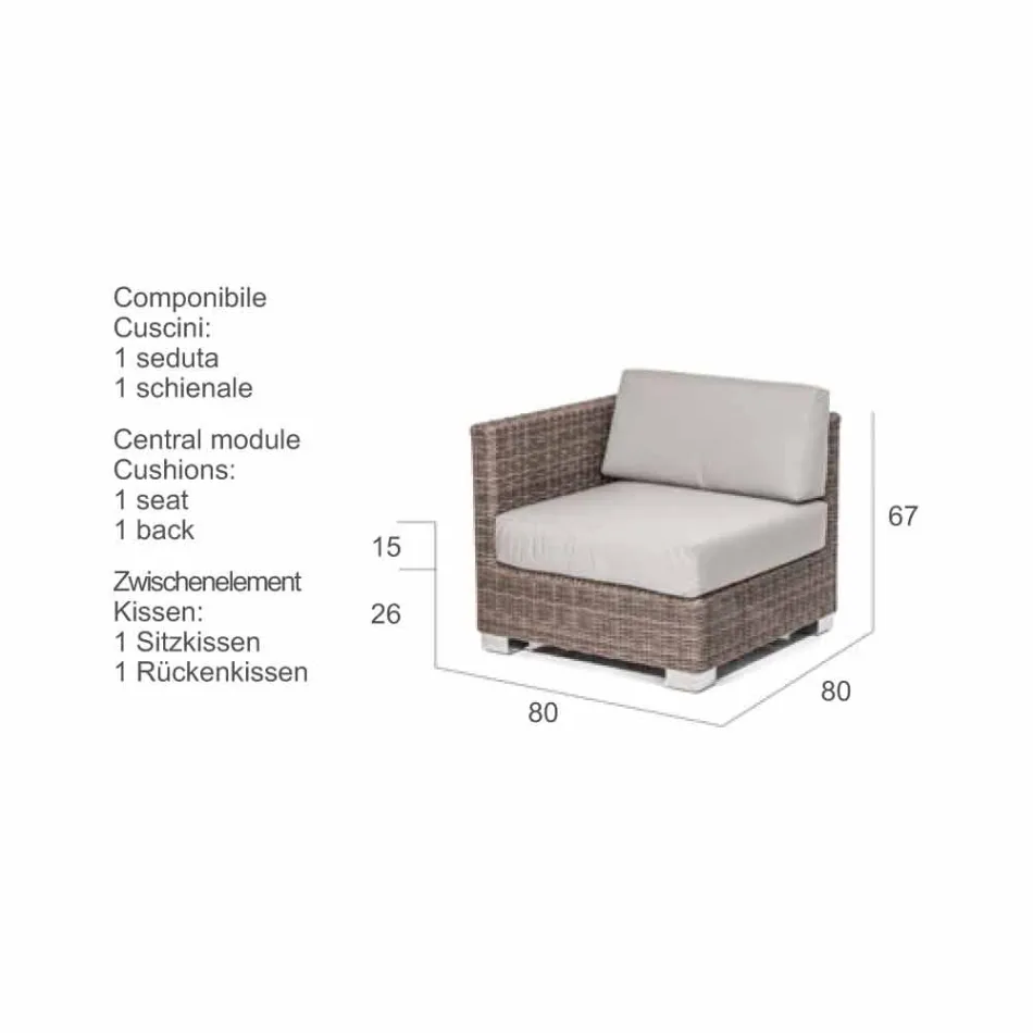 Složení žijící od řemesla zahrada Ania, moderní design Viadurini