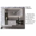 Složení zavěšeného koupelnového nábytku s moderním designem vyrobené v Itálii - Callisi15 Viadurini