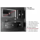 Pozastavená designová kompozice, moderní designový koupelnový nábytek - Callisi5 Viadurini