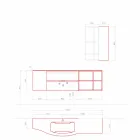 Pozastavená designová kompozice, moderní designový koupelnový nábytek - Callisi5 Viadurini