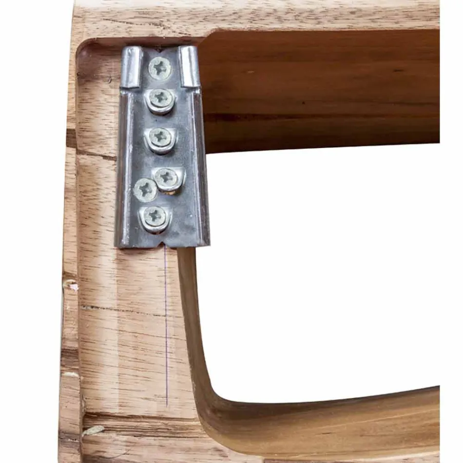 Pozastavená kompozice koupelnového nábytku z moderního teakového dřeva - Kristi Viadurini