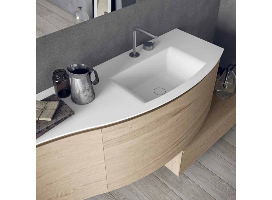 Závěsná a moderní kompozice pro koupelnu, design Made in Italy - Callisi4 Viadurini