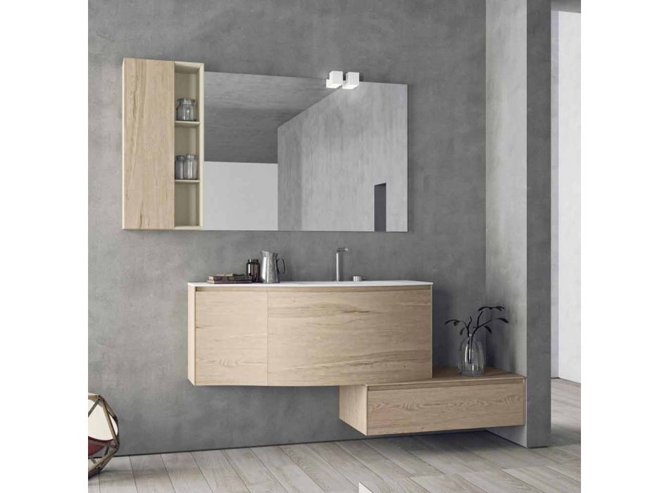 Závěsná a moderní kompozice pro koupelnu, design Made in Italy - Callisi4 Viadurini