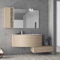 Závěsná a moderní kompozice pro koupelnu, design Made in Italy - Callisi4