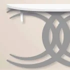 Nástěnná konzole pro moderní design v bílé a šedé dřevo - Coco Viadurini