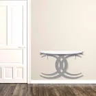 Nástěnná konzole pro moderní design v bílé a šedé dřevo - Coco Viadurini