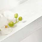 Stěnový konzolový stůl v šedobílém dřevě nebo Corten a plexisklo - Leopardi Viadurini