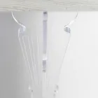 Stěnový konzolový stůl v šedobílém dřevě nebo Corten a plexisklo - Leopardi Viadurini