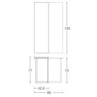 Rozšiřitelná konzola 150 cm z kovu a melaminu Made in Italy - Klapka Viadurini
