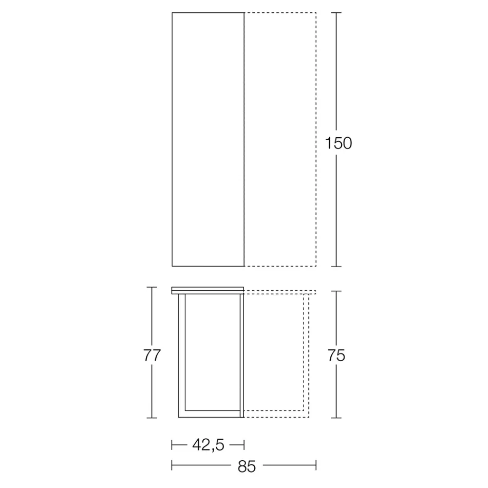 Rozšiřitelná konzola 150 cm z kovu a melaminu Made in Italy - Klapka Viadurini