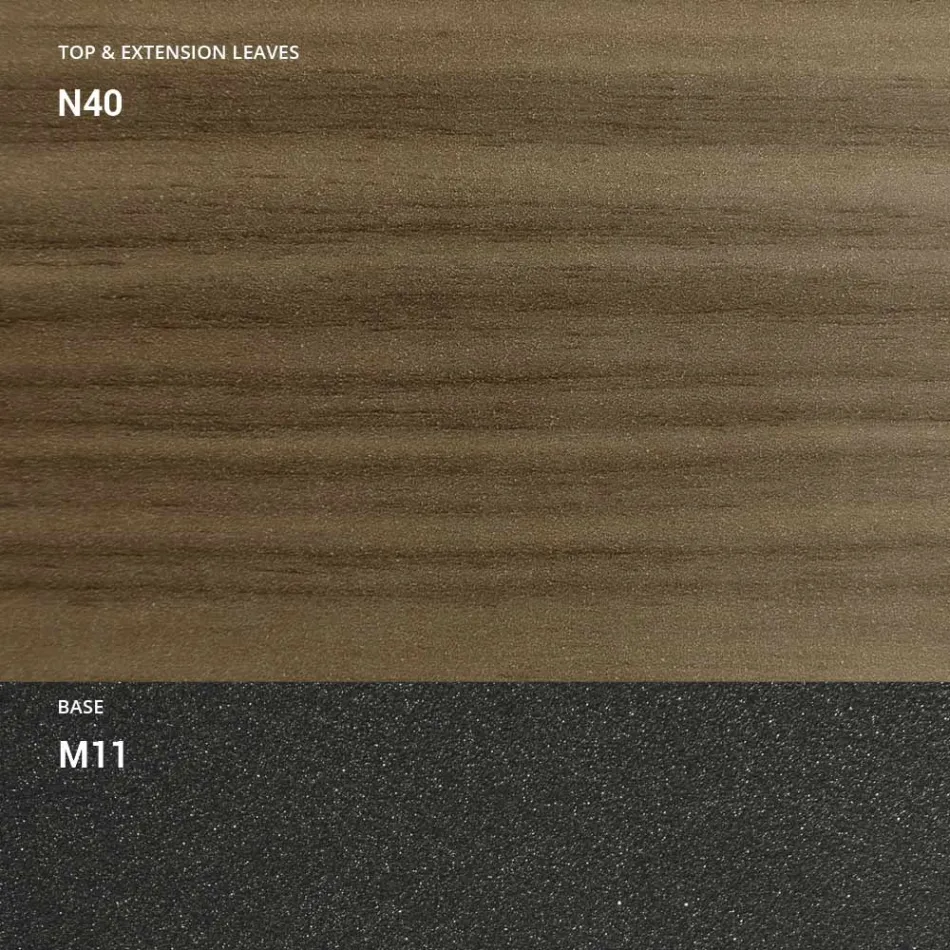 Rozšiřitelná konzola 150 cm z kovu a melaminu Made in Italy - Klapka Viadurini