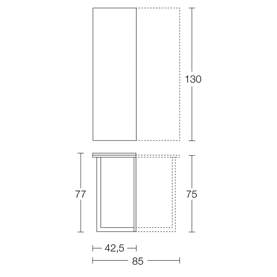 Rozšiřitelná konzola 150 cm z kovu a melaminu Made in Italy - Klapka Viadurini