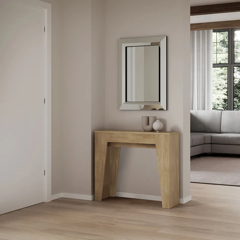 Rozšiřitelná konzole na 181 cm z melaminové esence Made in Italy - Castello Viadurini
