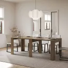 Rozšiřitelná konzole na 181 cm v Melaminových panelech Made in Italy - Drago Viadurini