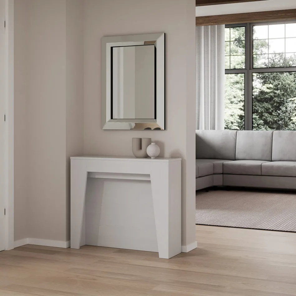 Výsuvná konzole na 211 cm v melaminu v podstatě Made in Italy - Incantesimo Viadurini