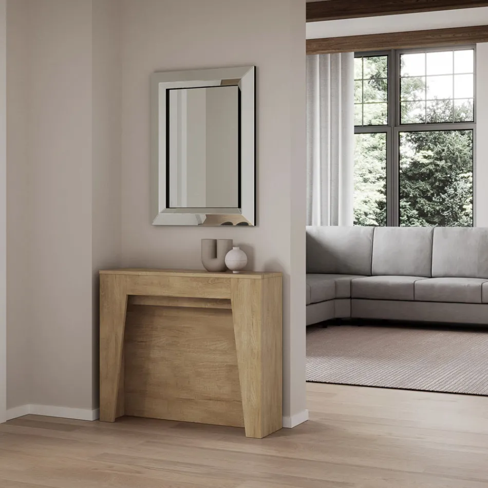 Výsuvná konzole na 211 cm v melaminu v podstatě Made in Italy - Incantesimo Viadurini