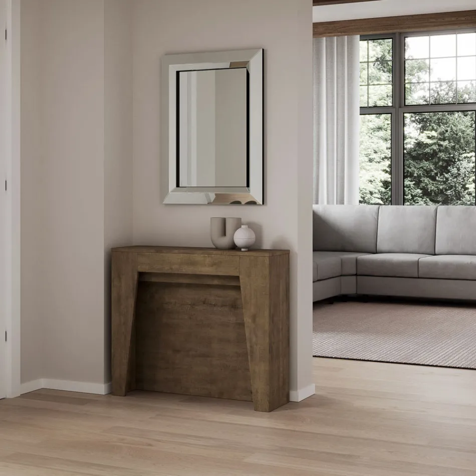 Výsuvná konzole na 211 cm v melaminu v podstatě Made in Italy - Incantesimo Viadurini