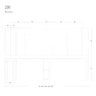 Rozšiřitelná konzole na 290 cm z melaminového dřeva Made in Italy - Paride Viadurini