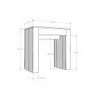 Rozšiřitelná konzole na 299 cm s vnitřními nástavci Made in Italy - přesýpací hodiny Viadurini