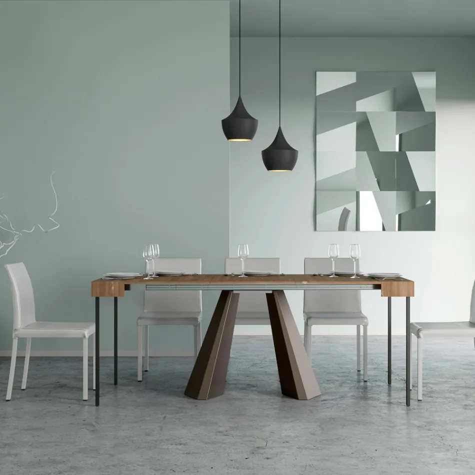 Rozšiřitelná konzole na 300 cm s nohami Bear Finish Made in Italy - Destino Viadurini