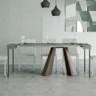 Rozšiřitelná konzole na 300 cm s nohami Bear Finish Made in Italy - Destino Viadurini