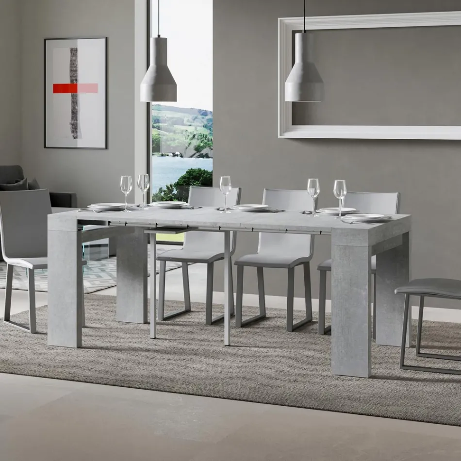 Rozšiřitelná konzole na 300 cm s podporou pro 2 nohy Made in Italy - Phantom Viadurini