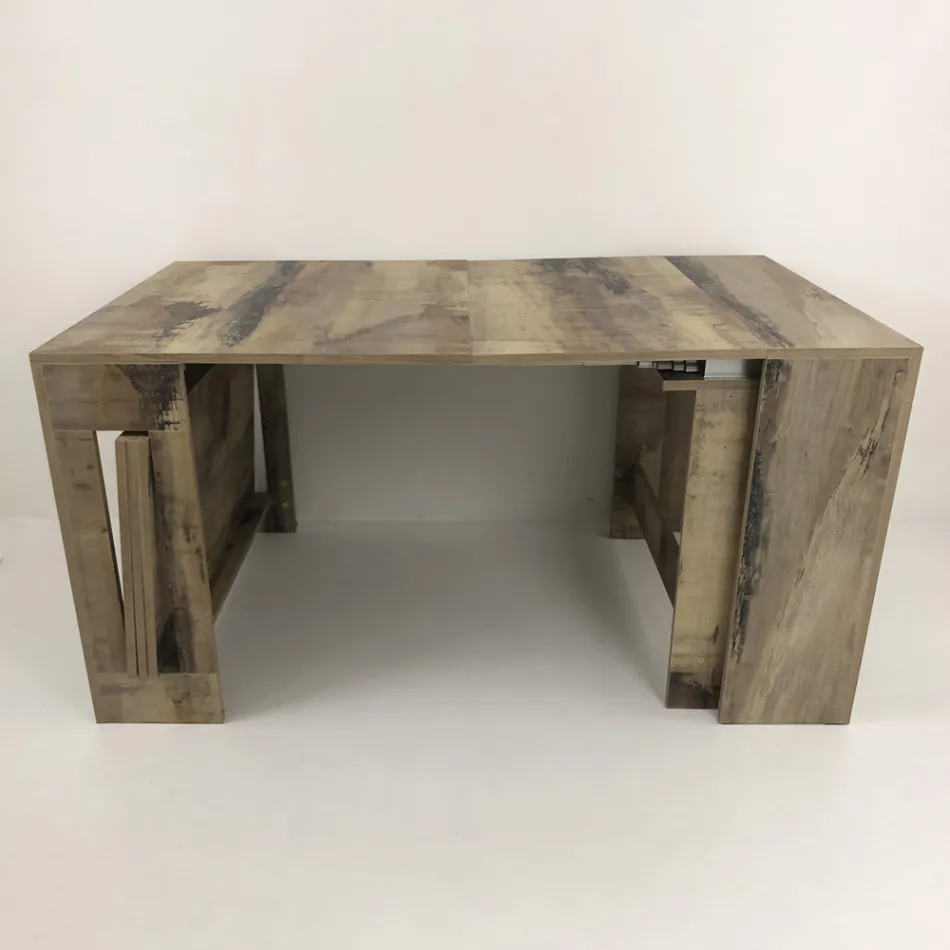 Konzola Výsuvná na 300 cm od vchodu nebo obývacího pokoje ze dřeva - Katharina Viadurini