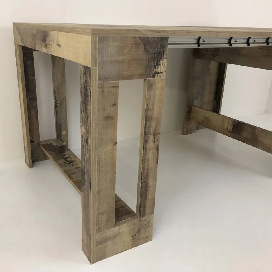 Konzola Výsuvná na 300 cm od vchodu nebo obývacího pokoje ze dřeva - Katharina Viadurini