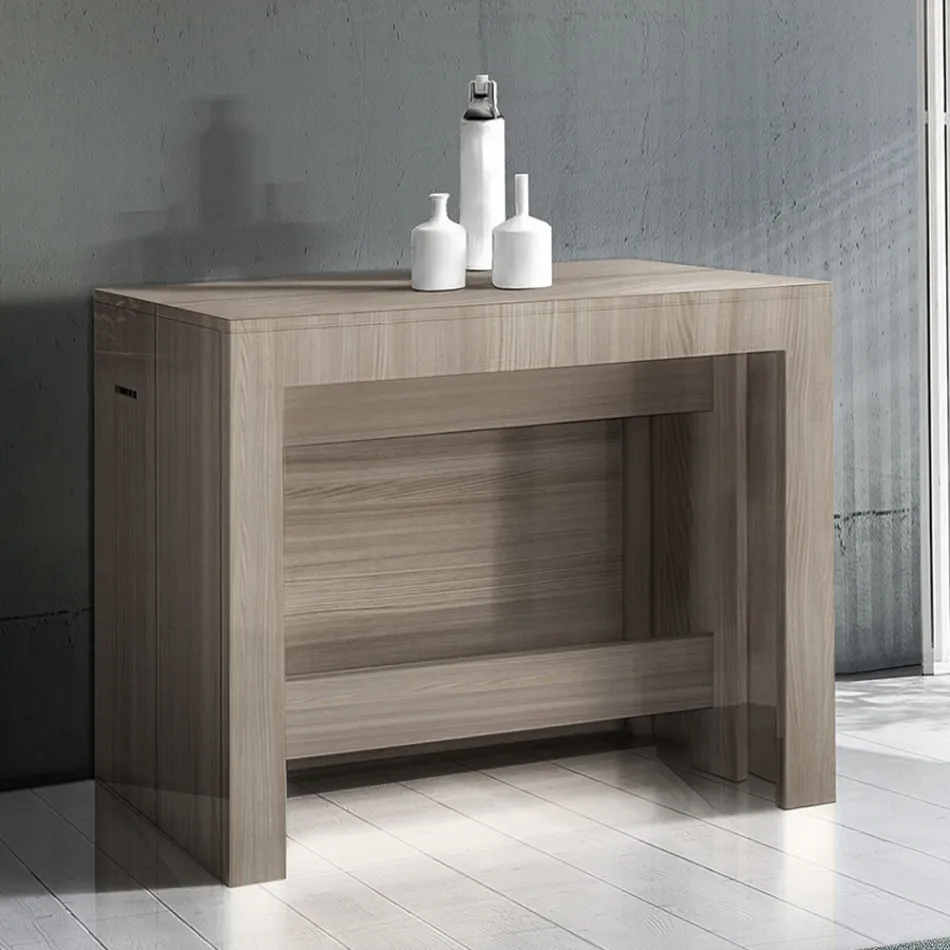 Konzola Výsuvná na 300 cm od vchodu nebo obývacího pokoje ze dřeva - Katharina Viadurini