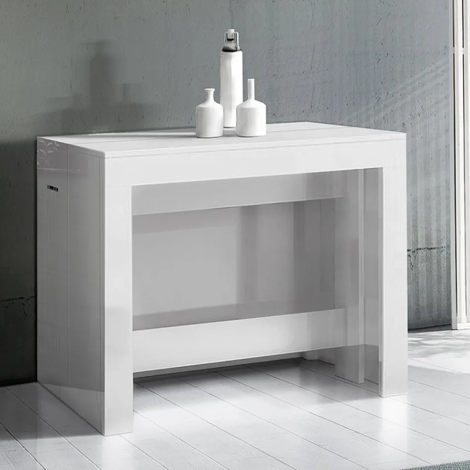 Konzola Výsuvná na 300 cm od vchodu nebo obývacího pokoje ze dřeva - Katharina Viadurini