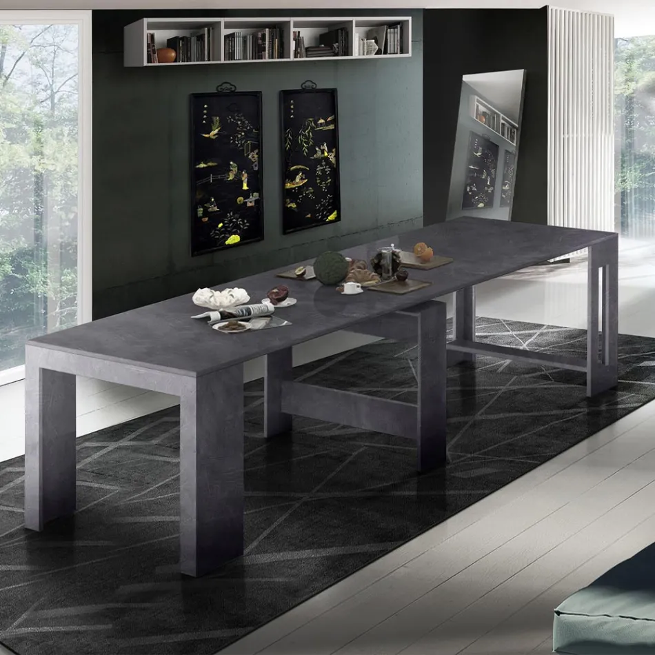 Konzola Výsuvná na 300 cm od vchodu nebo obývacího pokoje ze dřeva - Katharina Viadurini