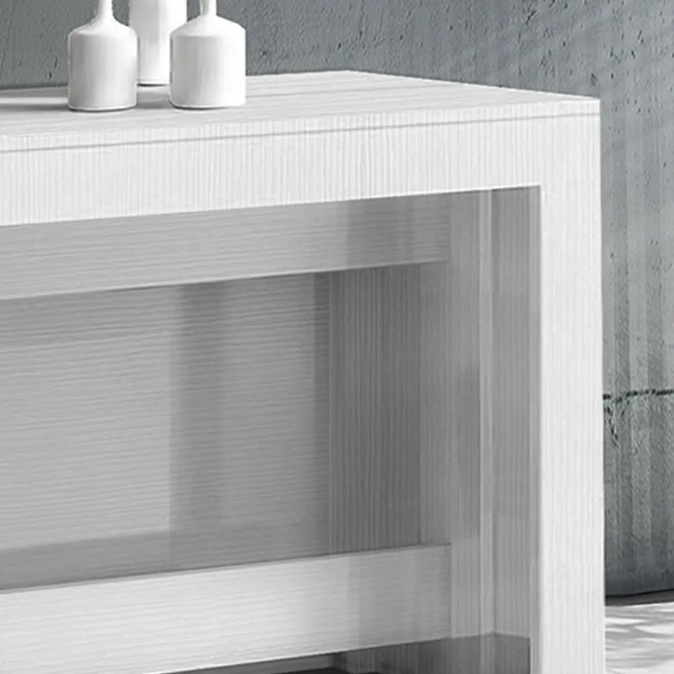 Konzola Výsuvná na 300 cm od vchodu nebo obývacího pokoje ze dřeva - Katharina Viadurini