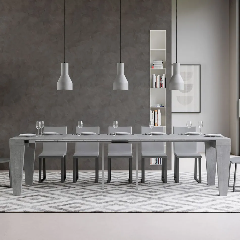 Rozšiřitelná konzole na 300 cm ze dřeva Made in Italy - Trůn Viadurini