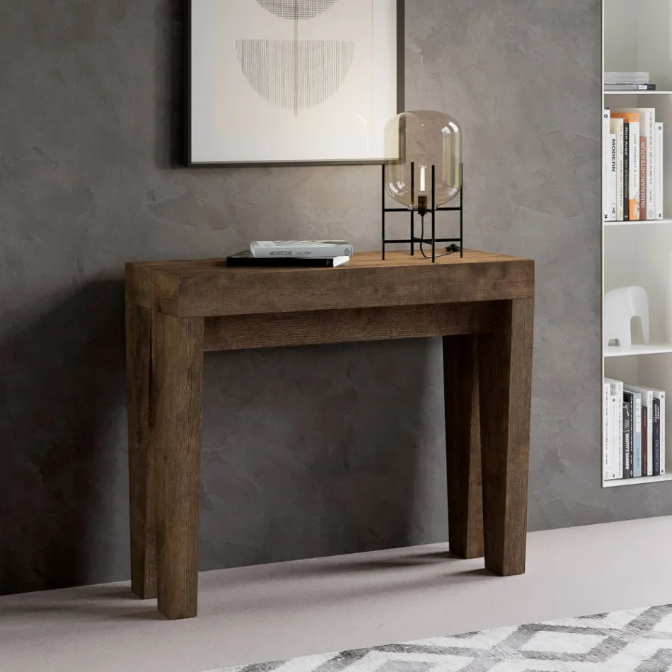 Rozšiřitelná konzole na 300 cm ze dřeva Made in Italy - Trůn Viadurini